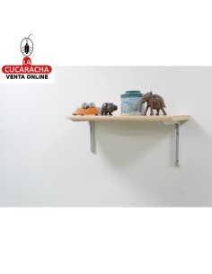 PALOMILLA ALUMINIO SOPORTE BALDAS Y ESTANTERIAS COLOR BLANCO MODELO 4 PLUS.