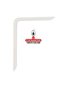 PALOMILLA ALUMINIO SOPORTE BALDAS Y ESTANTERIAS COLOR BLANCO MODELO 4 PLUS.