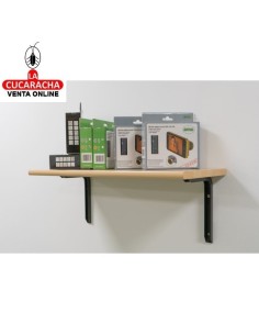 PALOMILLA ALUMINIO SOPORTE BALDAS Y ESTANTERIAS COLOR NEGRO MODELO 4 PLUS.