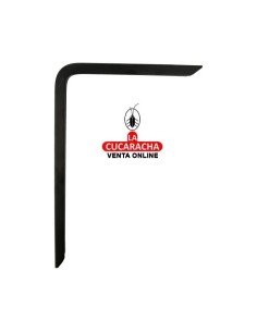 PALOMILLA ALUMINIO SOPORTE BALDAS Y ESTANTERIAS COLOR NEGRO MODELO 4 PLUS.