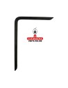 PALOMILLA ALUMINIO SOPORTE BALDAS Y ESTANTERIAS COLOR NEGRO MODELO 4 PLUS.