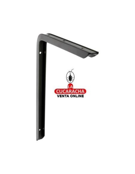 PALOMILLA ALUMINIO SOPORTE BALDAS Y ESTANTERIAS COLOR NEGRO MODELO 4 PLUS.