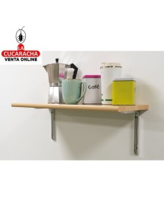 PALOMILLA ALUMINIO SOPORTE BALDAS Y ESTANTERIAS COLOR PLATA MODELO 4 PLUS.