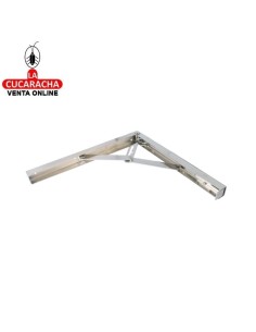 PALOMILLA ACERO SOPORTE ABATIBLE 3 POSICIONES COLOR CROMADO MODELO 8.