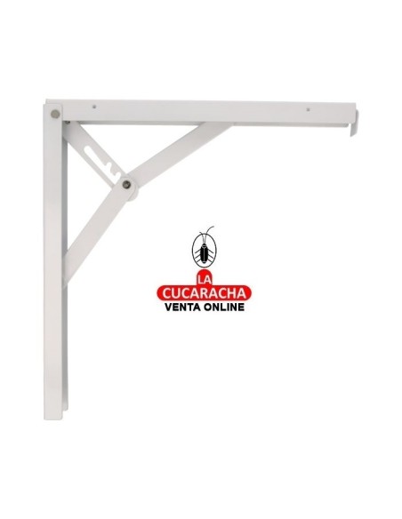 PALOMILLA ACERO SOPORTE ABATIBLE 3 POSICIONES COLOR BLANCO MODELO 8.