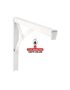 PALOMILLA ACERO SOPORTE ABATIBLE 3 POSICIONES COLOR BLANCO MODELO 8.