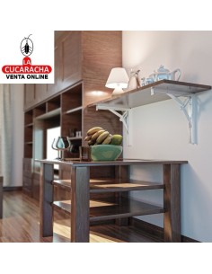 PALOMILLA ACERO SOPORTE ABATIBLE 3 POSICIONES COLOR BLANCO MODELO 8.