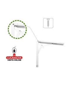 PALOMILLA ACERO SOPORTE ABATIBLE 3 POSICIONES COLOR BLANCO MODELO 8.