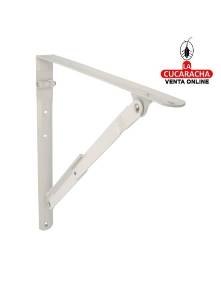 PALOMILLA ACERO SOPORTE ABATIBLE 1 POSICION COLOR BLANCO MODELO 3.
