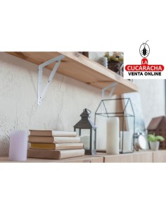 PALOMILLA ACERO SOPORTE ABATIBLE 1 POSICION COLOR BLANCO MODELO 3.