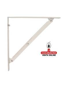 PALOMILLA ACERO SOPORTE ABATIBLE 1 POSICION COLOR BLANCO MODELO 3.