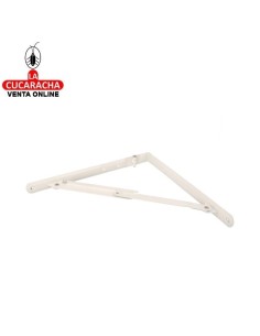 PALOMILLA ACERO SOPORTE ABATIBLE 1 POSICION COLOR BLANCO MODELO 3.