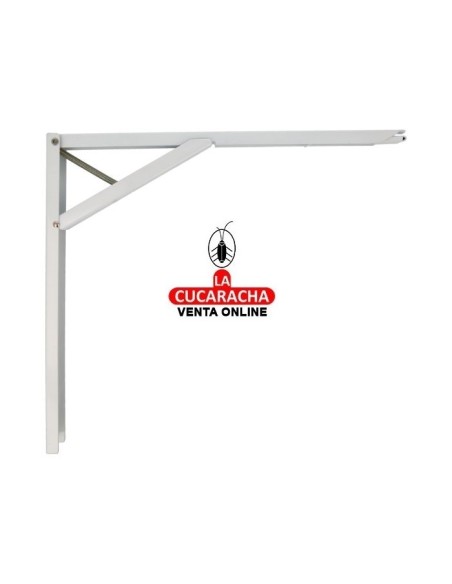 PALOMILLA ACERO SOPORTE ABATIBLE 1 POSICION COLOR BLANCO MODELO 5.