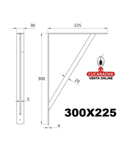 PALOMILLA ACERO REFORZADA MULTIUSO ESTANTERIAS COLOR GRIS METALIZADO MODELO 9.