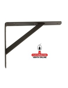 PALOMILLA ACERO REFORZADA MULTIUSO ESTANTERIAS COLOR NEGRO MODELO 9.