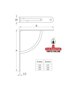 PALOMILLA ACERO BALDAS Y ESTANTERIAS MODELO 12.