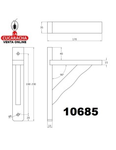 PALOMILLA MADERA DECORATIVA BALDAS Y ESTANTERIAS MODELO 18.