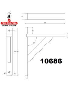 PALOMILLA MADERA DECORATIVA BALDAS Y ESTANTERIAS MODELO 18.