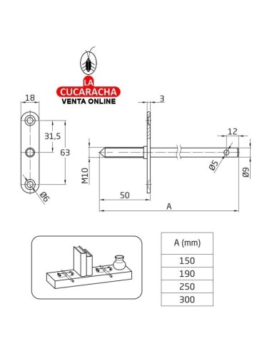 SOPORTE OCULTO ACERO BICROMATADO CON... SOPORTE OCULTO ACERO BICROMATADO CON...