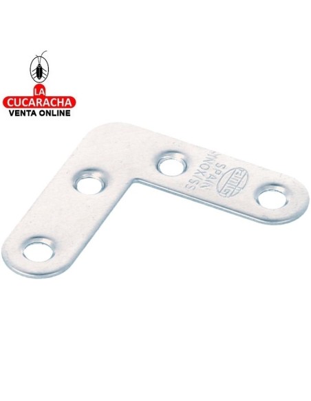 ESCUADRA REFUERZO ACERO INOX BRILLO CANTO REDONDO MODELO 2.