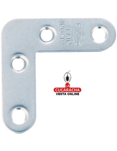 ESCUADRA REFUERZO ACERO INOX BRILLO CANTO REDONDO MODELO 2.
