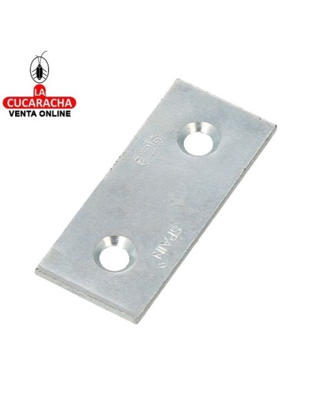 PLACA SOPORTE REFUERZO ACERO CINCADO CANTO CUADRADO MODELO 1.