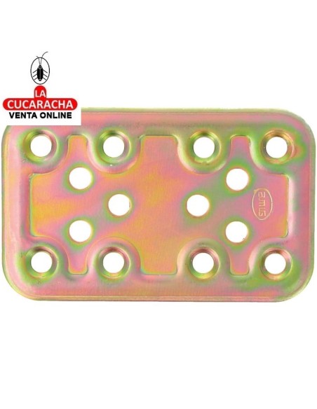 PLACA SOPORTE ACERO PLANA PERFORADA MODELO 500.