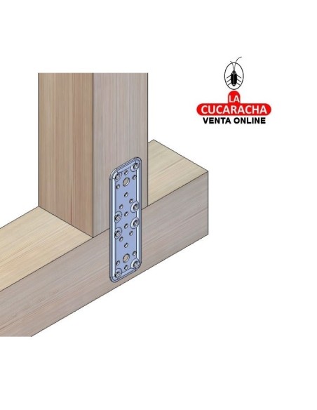 PLACA SOPORTE ACERO PLANA PERFORADA MODELO 500.