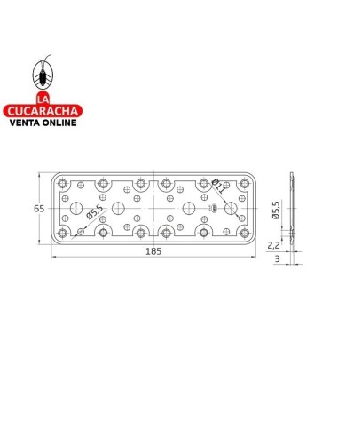 PLACA SOPORTE ACERO PLANA PERFORADA... PLACA SOPORTE ACERO PLANA PERFORADA...