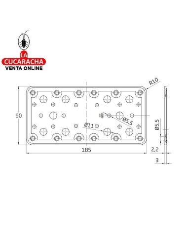 PLACA SOPORTE ACERO PLANA PERFORADA... PLACA SOPORTE ACERO PLANA PERFORADA...