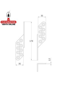 ANGULO ASIMETRICO ACERO REFORZADO MODELO 305.