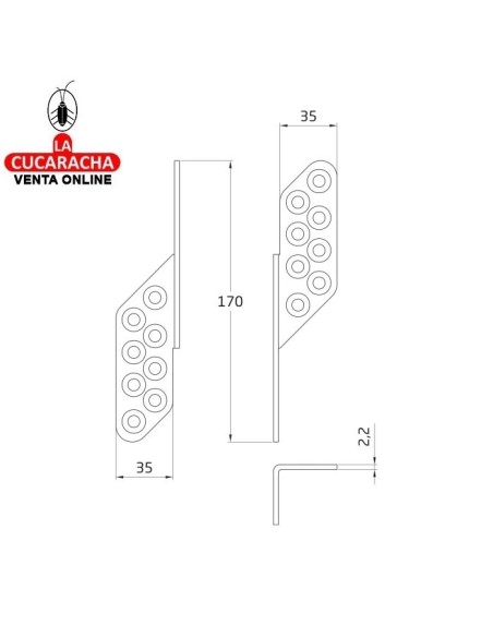 ANGULO ASIMETRICO ACERO REFORZADO MODELO 305.