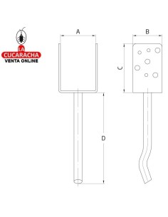 SOPORTE FIJACION DE SUELO ACERO INOX MODELO 352.
