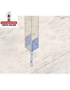 SOPORTE FIJACION DE SUELO ACERO INOX MODELO 352.