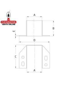 SOPORTE ACERO VIGA CON ALAS EXTERIORES MODELO 353.