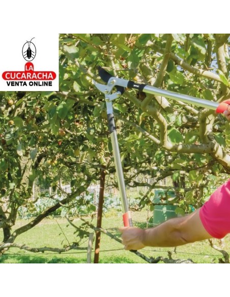 TIJERA PODAR A DOS MANOS MANGO ALUMINIO RAMAS VERDES Y HUMEDAS MODELO P03.