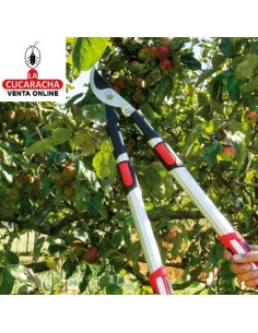 TIJERA PODAR A DOS MANOS MANGOS TELESCOPICOS ALUMINIO RAMAS VERDES Y HUMEDAS MODELO P04.