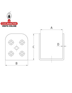 SOPORTE ACERO BICROMATADO VIGA MODELO 356.