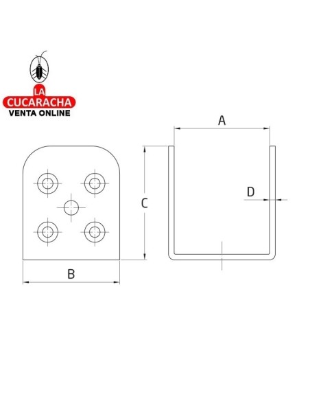 SOPORTE ACERO BICROMATADO VIGA MODELO 356.
