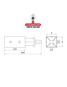 SOPORTE ACERO BICROMATADO PUNTA CLAVAR POSTE MODELO 359.