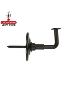 SOPORTE ACERO NEGRO PASAMANOS MODELO 24.