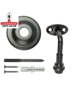 SOPORTE ACERO NEGRO PASAMANOS MODELO 24.