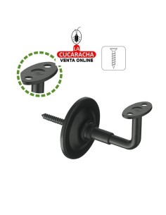 SOPORTE ACERO NEGRO PASAMANOS MODELO 24.