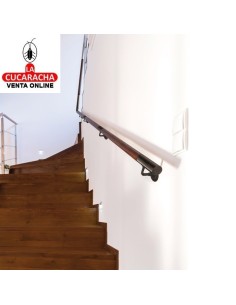 SOPORTE ACERO NEGRO PASAMANOS MODELO 24.