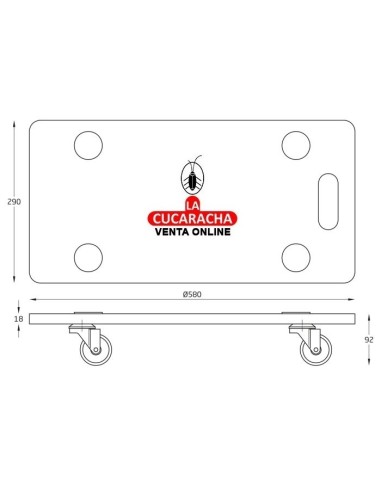 SOPORTE MADERA MDF RODANTE...