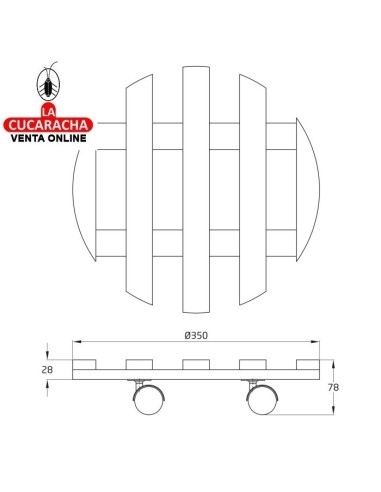 SOPORTE MADERA PINO RODANTE REDONDO...