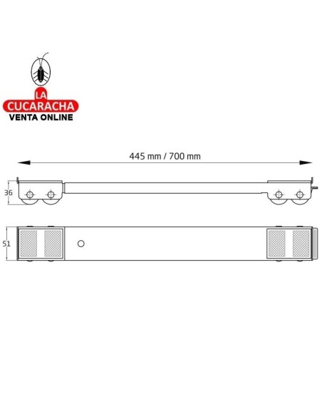 SOPORTE ACERO RODANTE EXTENSIBLE MODELO 2700.