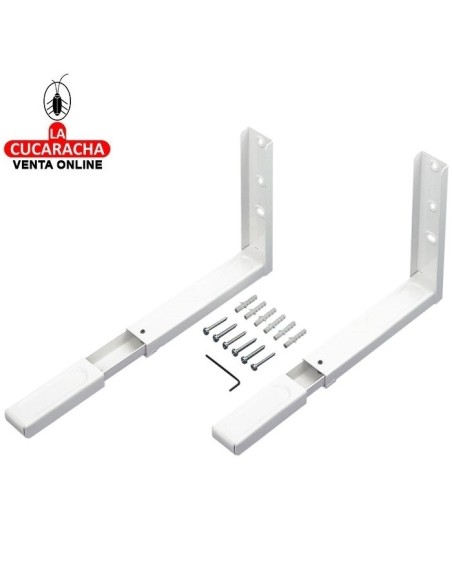 JUEGO 2 SOPORTES ACERO BRAZOS EXTENSIBLES MICROONDAS MODELO 500.