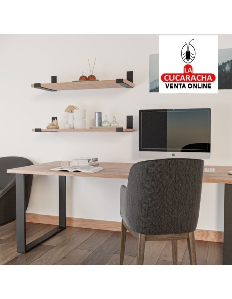 SOPORTE ACERO ESTANTERIAS MADERA MODELO 3004.