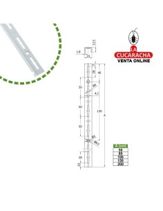 SOPORTE ACERO CREMALLERA SIMPLE ESTANTERIAS MODELO 6000.